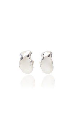 Celia Medium Sterling Silver Hoop Earrings by AGMES | Moda Operandi