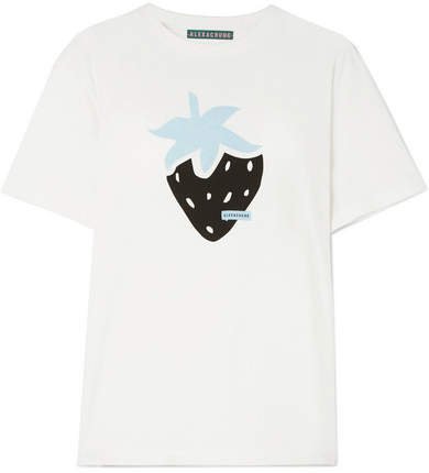 Printed Cotton-jersey T-shirt - Off-white