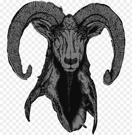Satanic ram head