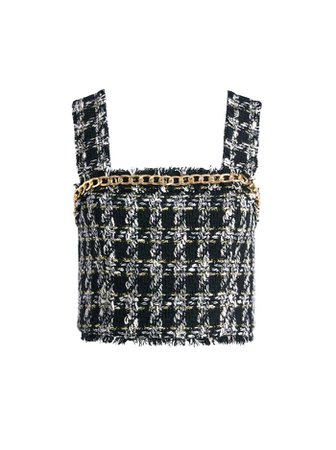 Coralie Chain Trim Crop Top | Alice And Olivia