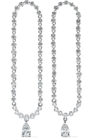 Anita Ko | 18-karat white gold diamond earrings | NET-A-PORTER.COM