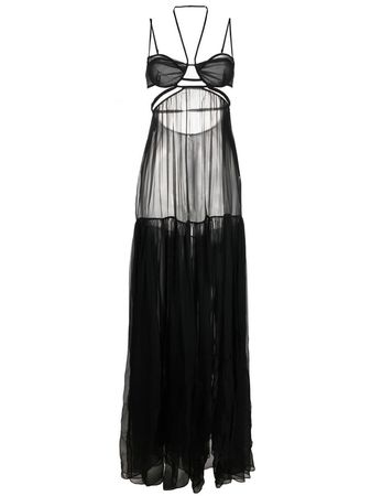 Nensi Dojaka Sheer Silk Maxi Dress - Farfetch
