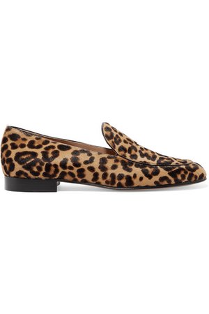 Gianvito Rossi | Leopard-print calf hair loafers | NET-A-PORTER.COM