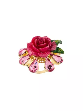 Dolce & Gabbana Crystal Rose Ring - Farfetch