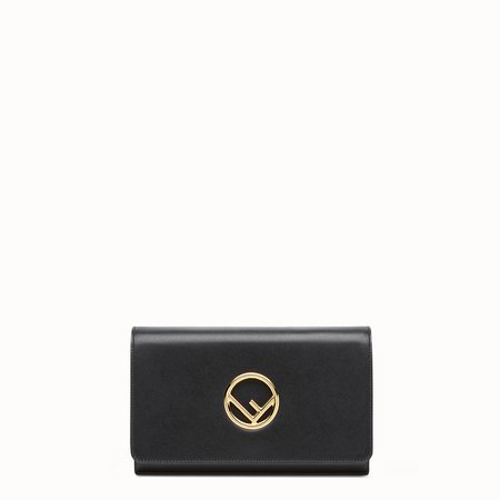 Black leather mini-bag - WALLET ON CHAIN | Fendi