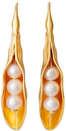 Peapod Genuine Pearl Drop Earrings