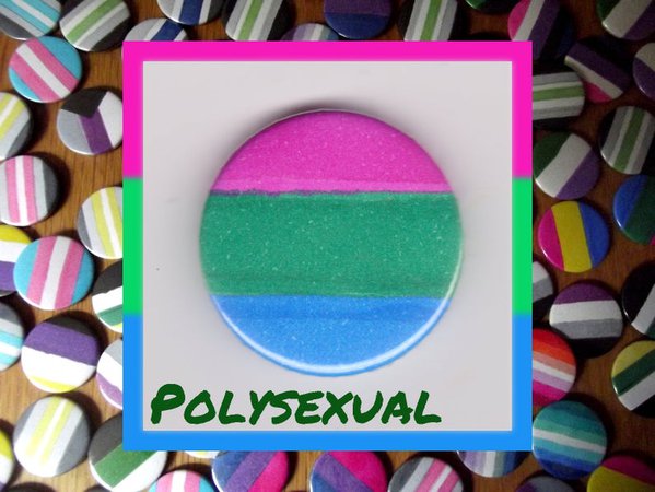 Polysexual Pride 1 button badge | Etsy