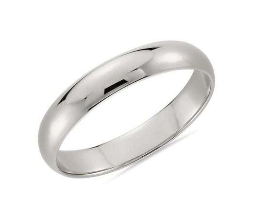 Classic Wedding Ring in 14k White Gold (4mm) | Blue Nile