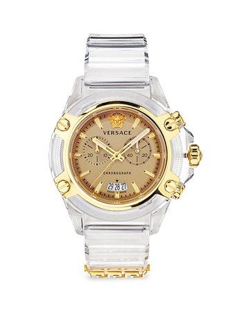 Shop Versace Icon Active Silicone Strap Chronograph Watch | Saks Fifth Avenue