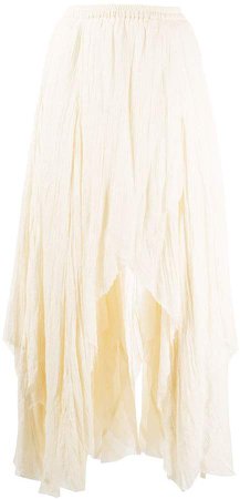 wrinkled asymmetric skirt
