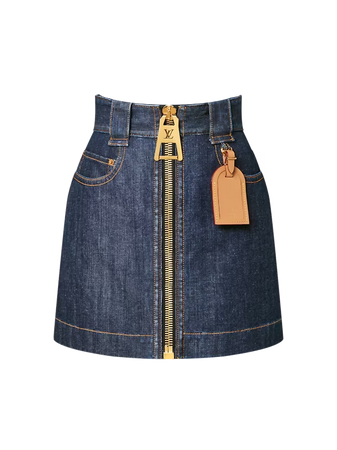 Louis Vuitton | XXL Zipper Denim Mini Skirt (Dei5 edit)