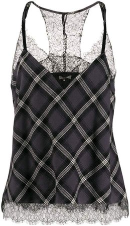 plaid pattern camisole top