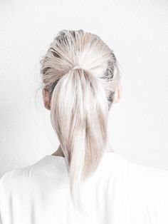 white ponytail