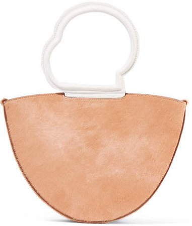 Danse Lilou Calf Hair And Textured-leather Tote - Blush