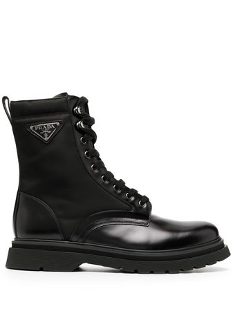 Shop Prada ankle-length hiking-style boots with Express Delivery - FARFETCH