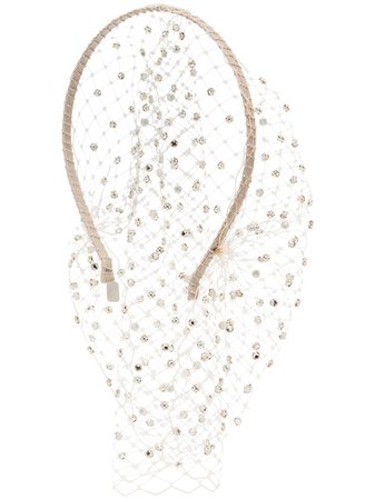 Gigi Burris Millinery crystal-embellished Veil Headband - Farfetch