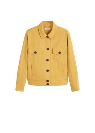 MANGO Buttons linen-blend jacket