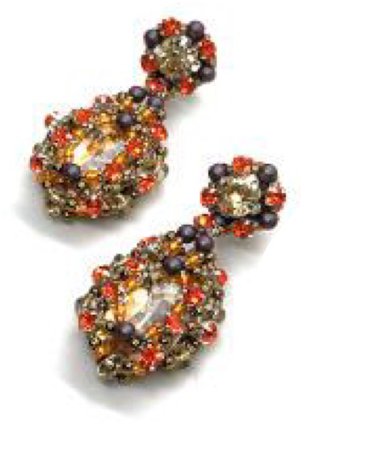 lr design dangle earrings orange