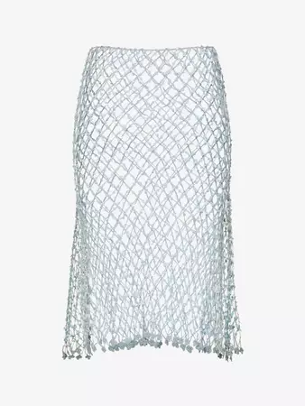 SUPRIYA LELE | Sequined-Embroidered Open-Knit Midi Skirt | Selfridges.com