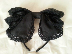 lolita head bow black - Google Search
