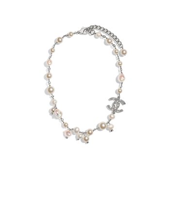 Chanel pearl silver bracelet