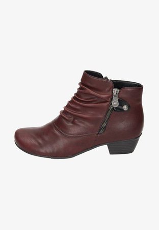 RIEKER wine red ankle boots