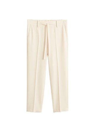 MANGO Bow straight trousers