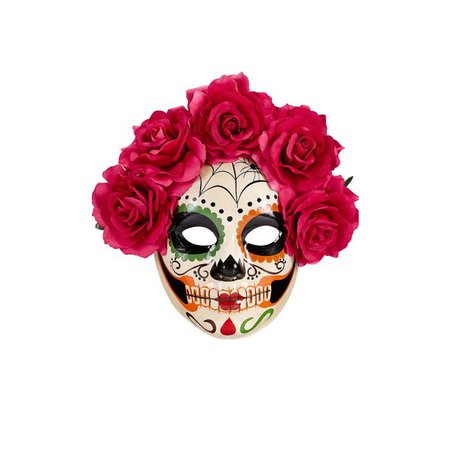 Masque de Dia de Los Muertos à Fleuri pour adulte