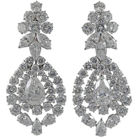 Van Cleef and Arpels Paris Diamond Detachable Ear Clips For Sale at 1stdibs