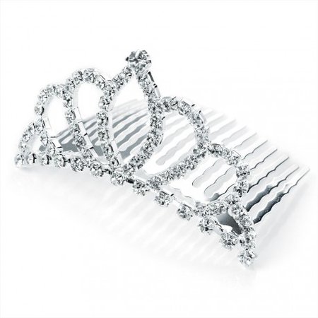 Diamante Crystal Small Crown Comb Tiara