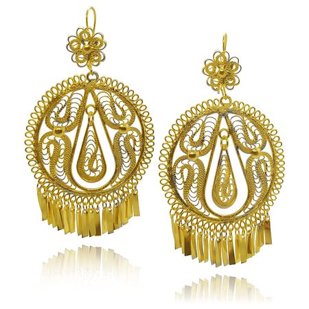 gold earrings round boho - Búsqueda de Google