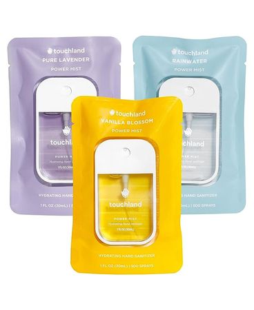Amazon.com : Touchland Power Mist Hydrating Hand Sanitizer Spray, BLOSSOM 3-PACK (Lavender, Vanilla, Rainwater), 500-Sprays each, 1FL OZ (Set of 3) : Health & Household