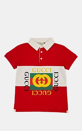 Gucci Kids' Interlocking G Cotton Polo Shirt | Barneys New York