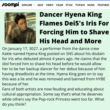Dei5 Iris Dancer Drama 5 | Fake Soompi