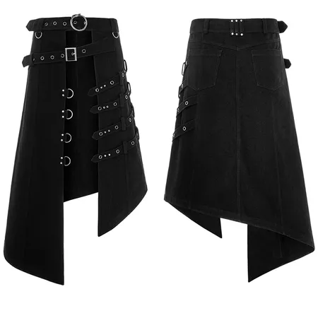 Punk Rave Men's Fashion Party Skirt asymmetrical overskirt WQ490|Casual Shorts| - AliExpress
