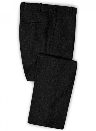 Black Flecks Donegal Tweed Pants : StudioSuits: Made To Measure Custom Suits, Customize Suits, Jackets and Trousers