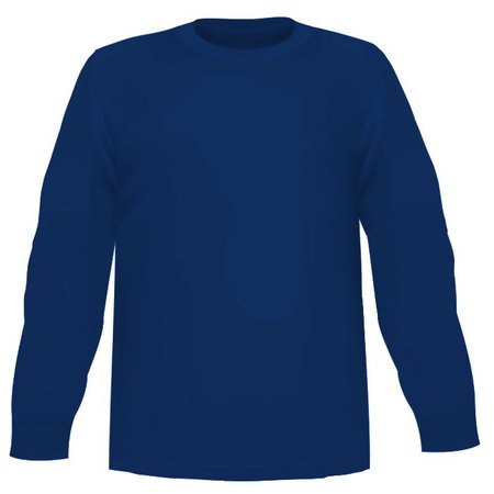 blue long sleeved shirt