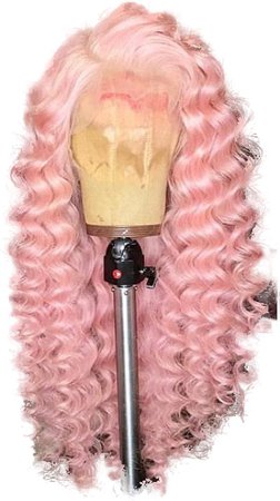 ⛓light pink deep wave wig
