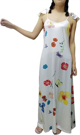 Amazon.com: Women Vintage Floral Spaghetti Strap Long Maxi Dresses Low Cut Sleeveless Backless Maxi Dresses Y2K Evening Party Dress : Clothing, Shoes & Jewelry