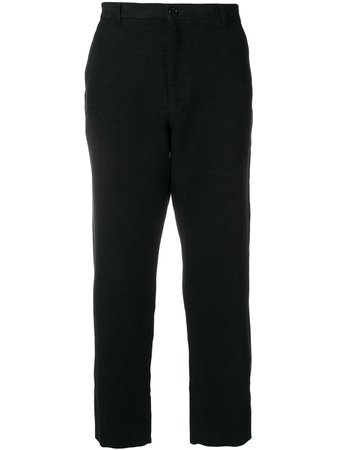 Black Ann Demeulemeester Straight Leg Trousers | Farfetch.com