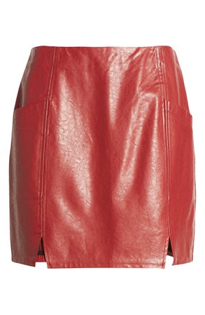MINKPINK Elise Faux Leather Miniskirt