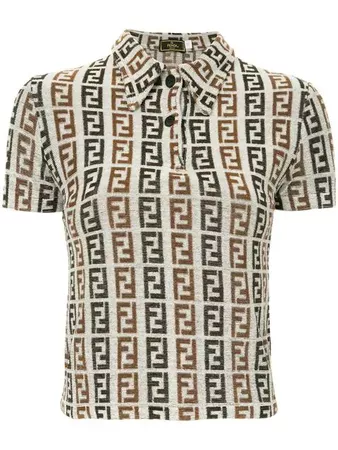 Fendi Vintage monogram polo shirt