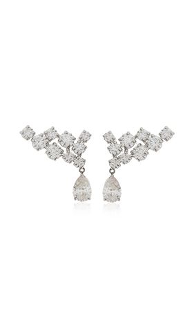 Cluster Pear Drop Diamond Earrings By Vrai | Moda Operandi