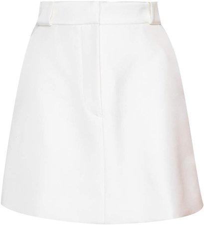 High-Waisted Twill Mini Skirt