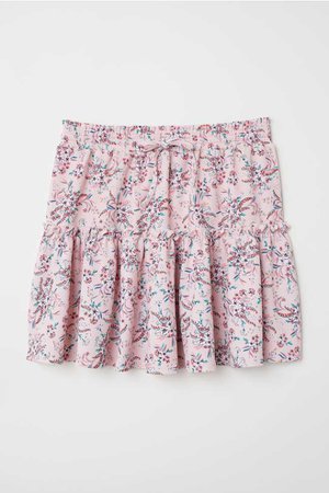 Patterned Jersey Skirt - Dusty rose/floral - Ladies | H&M US