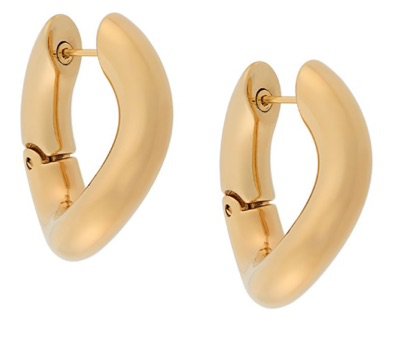 balenciaga gold hoop earrings
