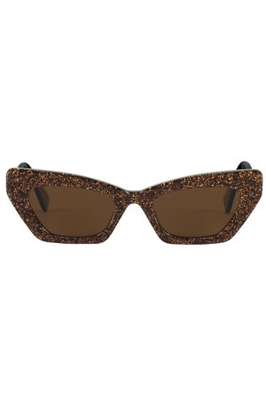 LOTTE Sunglasses - Brown Glitter – MARS