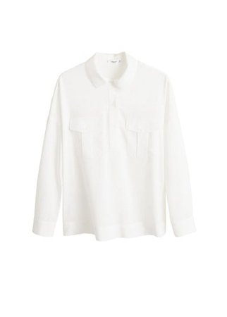 MANGO Chest-pocket soft shirt