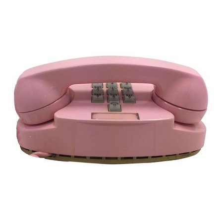 pink telephone png filler retro