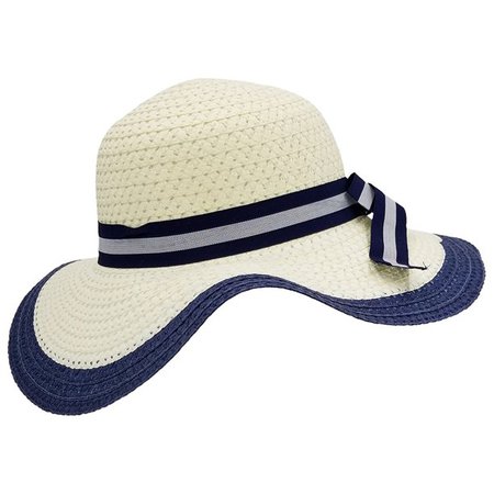 Winterlace - Woven Sun Hats for Women, Chic Summer Ladies Fashion Hat, Sylish Ribbon (Striped Bow - Navy Blue, 1 Pack) - Walmart.com - Walmart.com